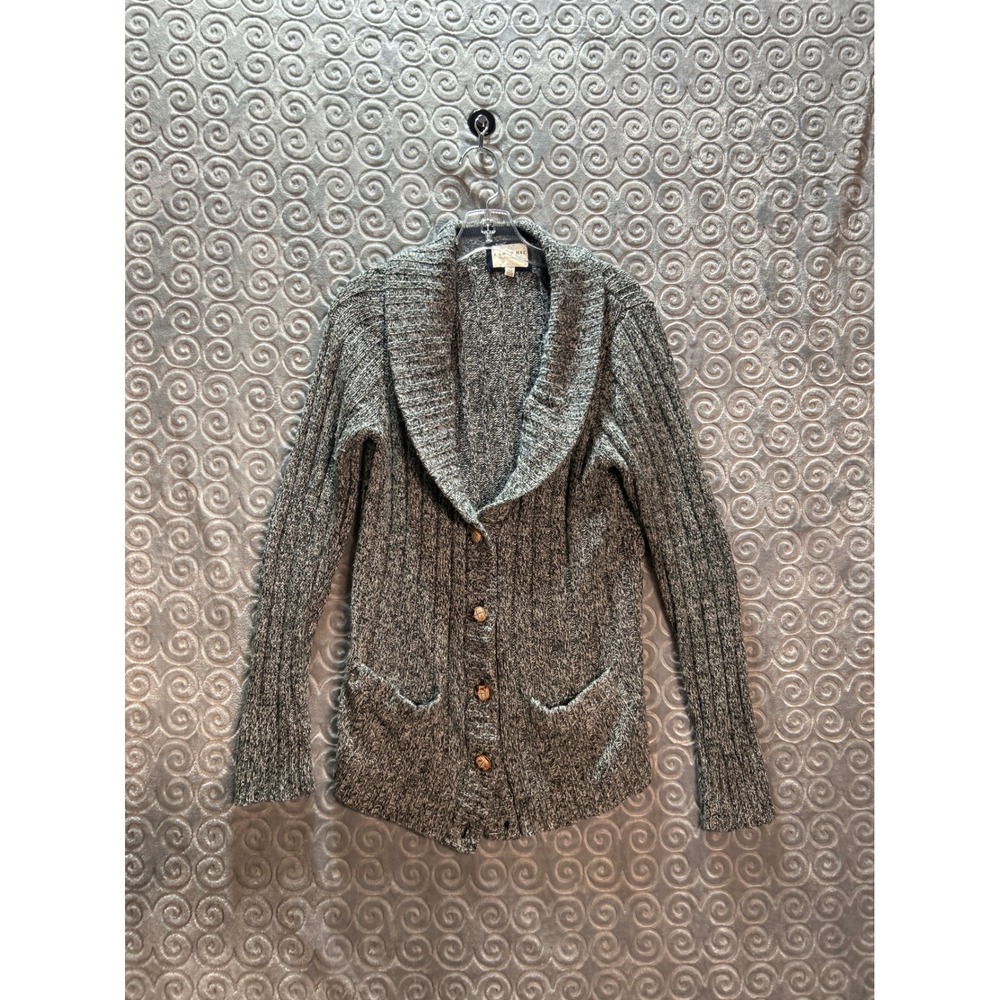 I LOVE H81 Women's Gray Knit Shawl Collar‎ Cardigan Sweater Size Large